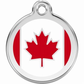 Red Dingo Canadian Flag Pet ID Dog Tags