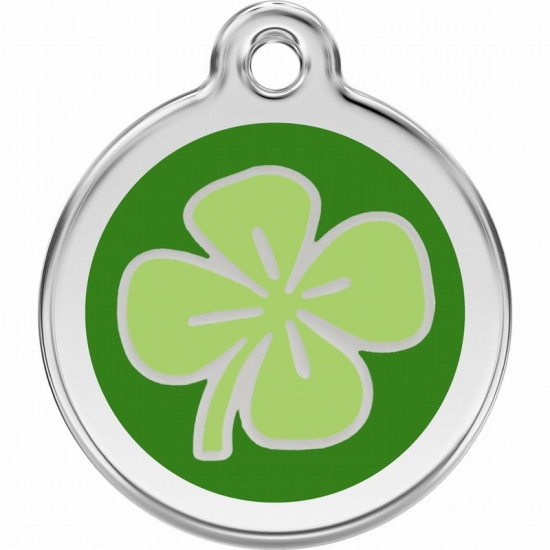 Red Dingo Clover Pet ID Dog Tags