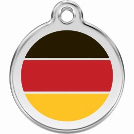 Red Dingo German Flag Pet ID Dog Tags