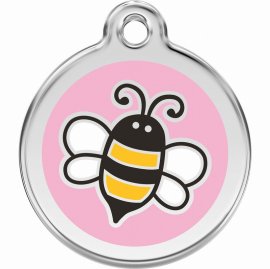 Red Dingo Bumble Bee Pink Pet ID Dog Tags