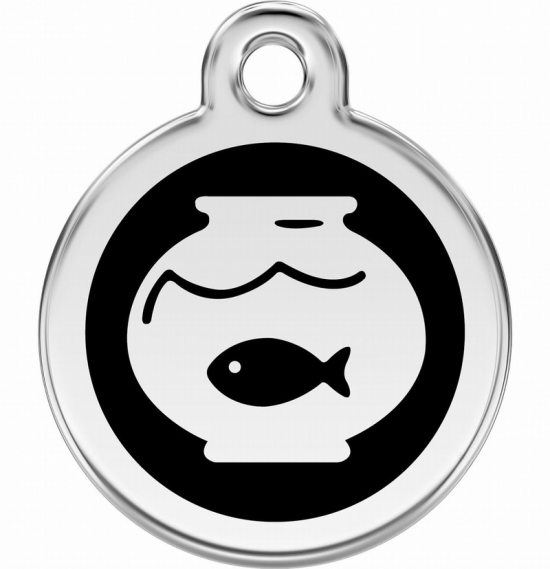 Red Dingo Fish Bowl Pet ID Cat Tags