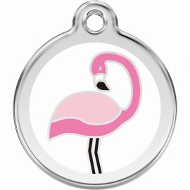 Red Dingo Flamingo Pet ID Dog Tag