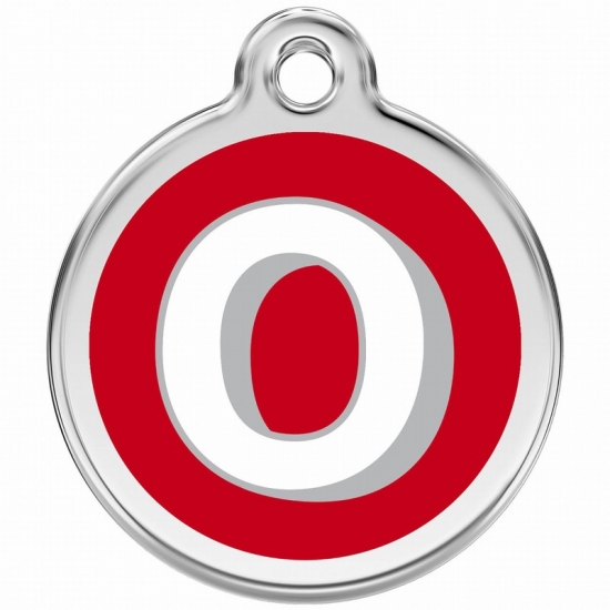 Red Dingo Alphabet Tag Letter O Pet ID