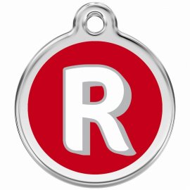 Red Dingo Alphabet Tag Letter R Pet ID