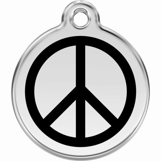 Red Dingo Peace Pet ID Dog Tags