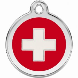 Red Dingo Swiss Cross Pet ID Dog Tags