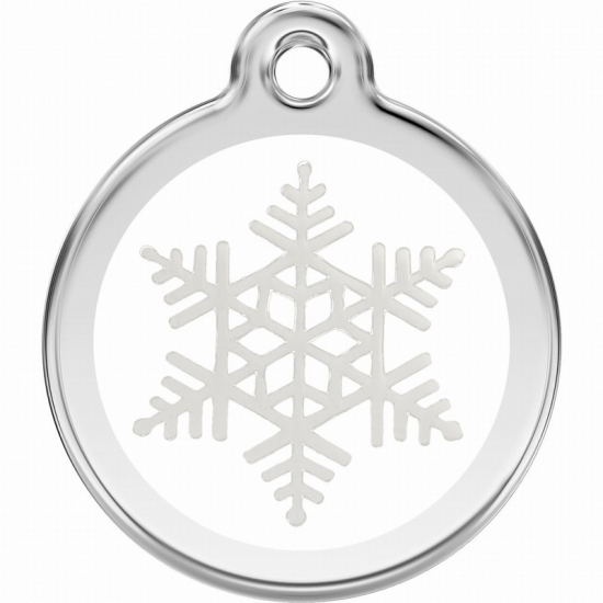 Red Dingo Snowflake Pet ID Dog Tags