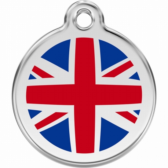 Red Dingo UK Flag Pet ID Dog Tags