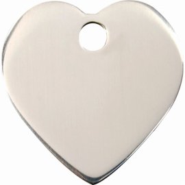 Red Dingo Stainless Steel Heart Pet ID Dog Tags