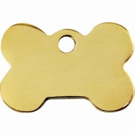 Red Dingo Brass Bone Pet ID Dog Tags