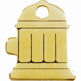 Red Dingo Brass Fire Hydrant Pet ID Dog Tags