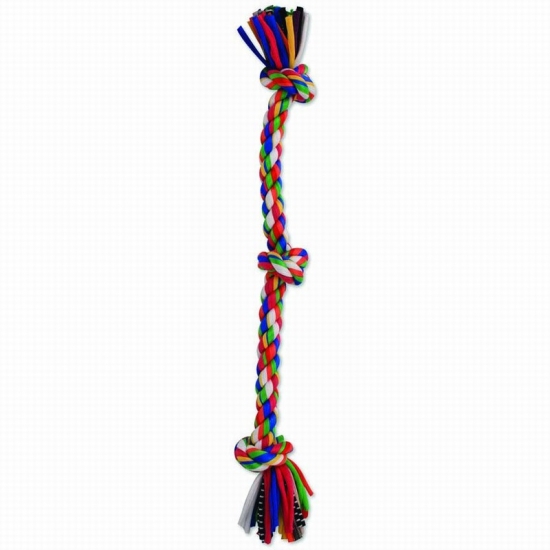 Flossy Chews Cloth Rope 3 Knot Tug 20"