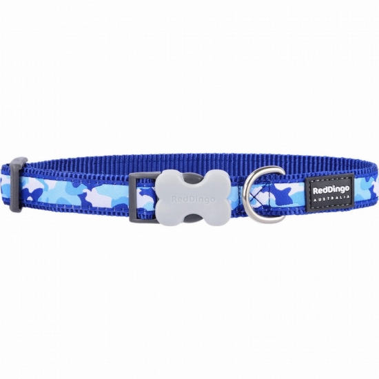 Camouflage Dark Blue Dog Collar